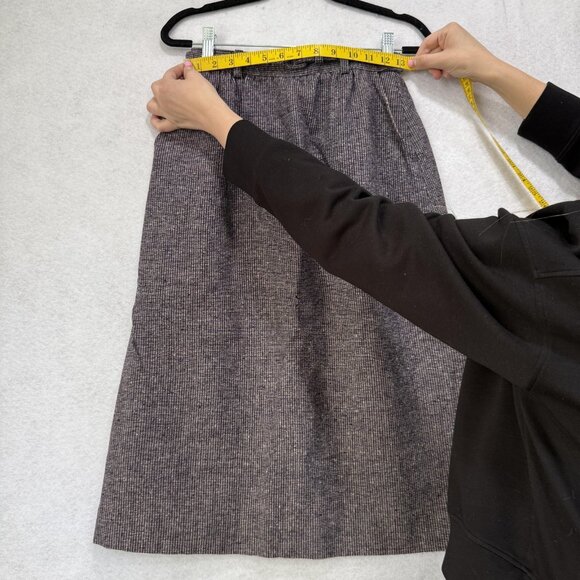 Vintage Pendleton Skirt Womens small Brown Wool Tweed A-Line Midi Lined 70s - Picture 5 of 7